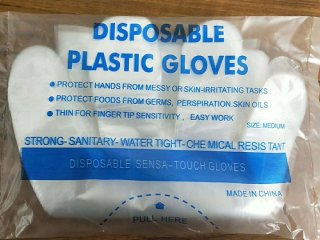 Plastic gloves