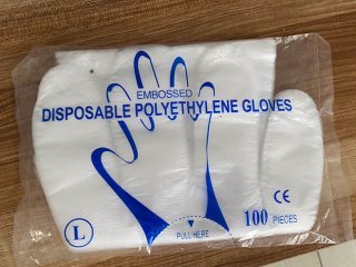 Plastic gloves